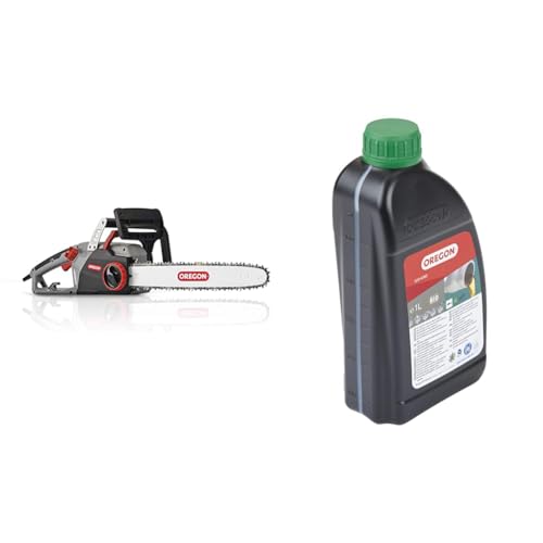 Oregon CS1500 Motosierra Eléctrica con Cable y Sistema de Autoafilado, 2400 W, 230V, Barra de 45 cm & Scientific Aceite Orgánico y Biodegradable...