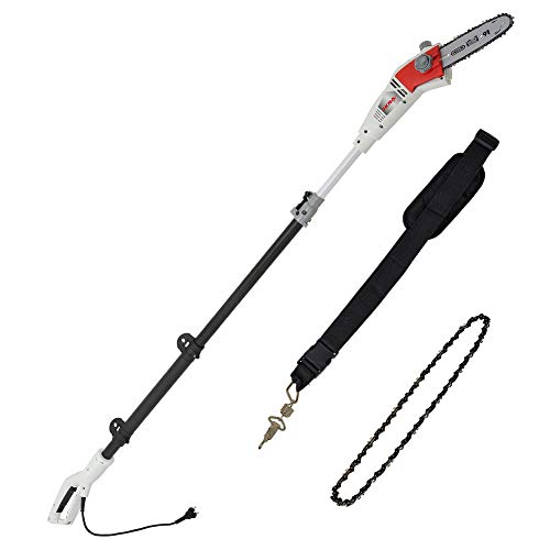 IKRA podadora de altura sierra telescópica eléctrica IEAS750, 185mm, alcance 4m, incl. cadena de repuesto