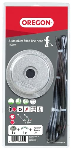 Oregon 110980 Cabezal de aluminio para desbrozadora, Compatible con la mayoría...