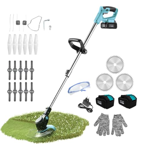 Cecotec Desbrozadora Eléctrica a Batería Cortabordes FastCut 4000 Freemove.650W, 2 Baterías de 21V y 4000mAh, Multifunción, Cabezal...