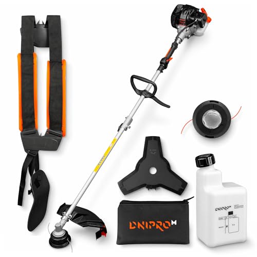 DNIPRO-M Desbrozadora de Gasolina, 32,6 CC, 1,1 kW (1,5 HP), Hilo 430 mm, Disco...