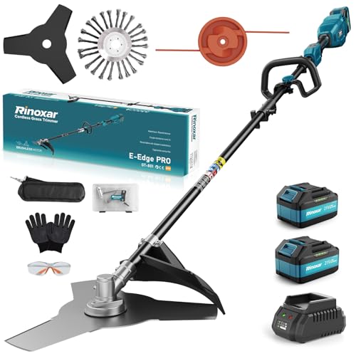 3-IN-1 Desbrozadora a Bateria, 12000RPM Multifunción Cortabordes Eléctrico con...
