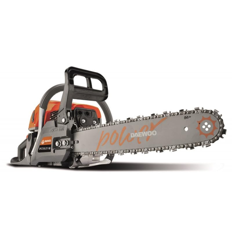 Daewoo Motosierra DACS5218 - Motor Gasolina 2 Tiempos 52 cc, Espada de 18', Potencia 3 HP, Peso 6.2 kg, Depósito 550 ml 700.143
