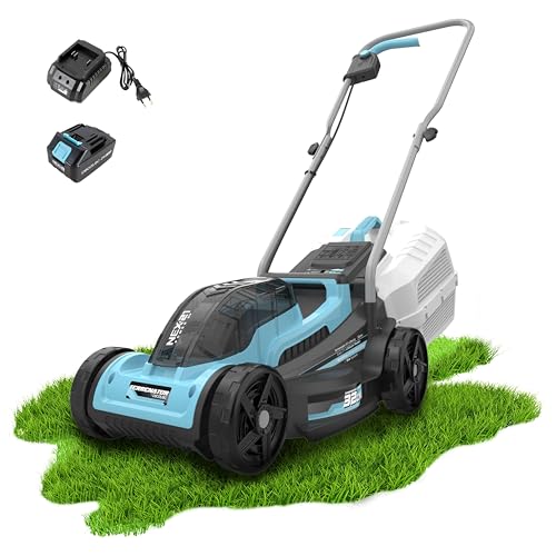Cecotec Cortacésped de Batería sin Cable Terrenator E1 Liberty. Motor sin Escobillas Brushless, Funciona con 1 Batería 21V 4Ah, Altura de...
