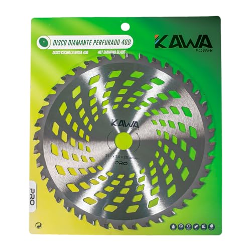 Kawapower KW00541 Disco Cuchilla de Widia Pro con 40 Puntas para desbrozadora
