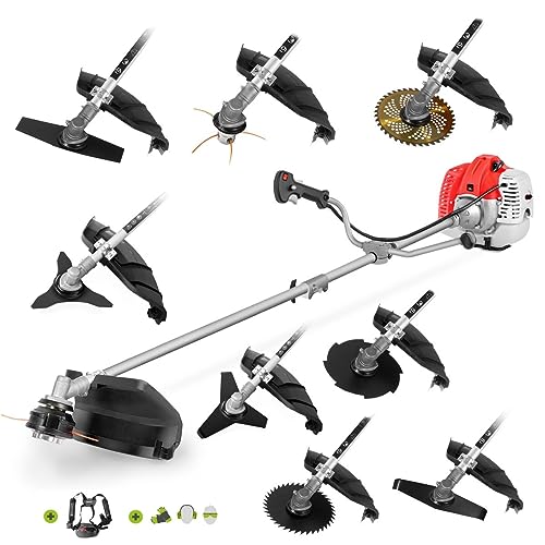 GREENCUT GGT650X-9 - Desbrozadora de Gasolina 65cc 4,9CV, Motor 2 Tiempos, 9...
